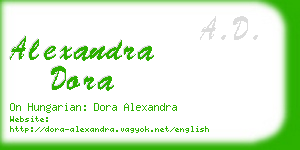 alexandra dora business card